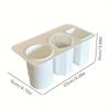 Large Capacity Makeup Organizer with Pen Holder 3 Adhesive Compartments Desktop Storage Box Vanity Desk Organizer Makeup Gift