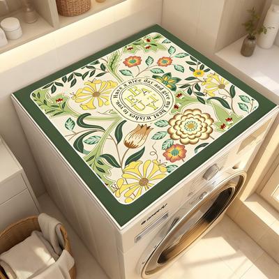 Staubdichte Matte für Waschmaschinen Rutschfeste Matte für Kühlschrankoberseiten Geräte-Sonnenschutz Bedruckte Waschmaschinenabdeckung Saugfähige Tischmatte