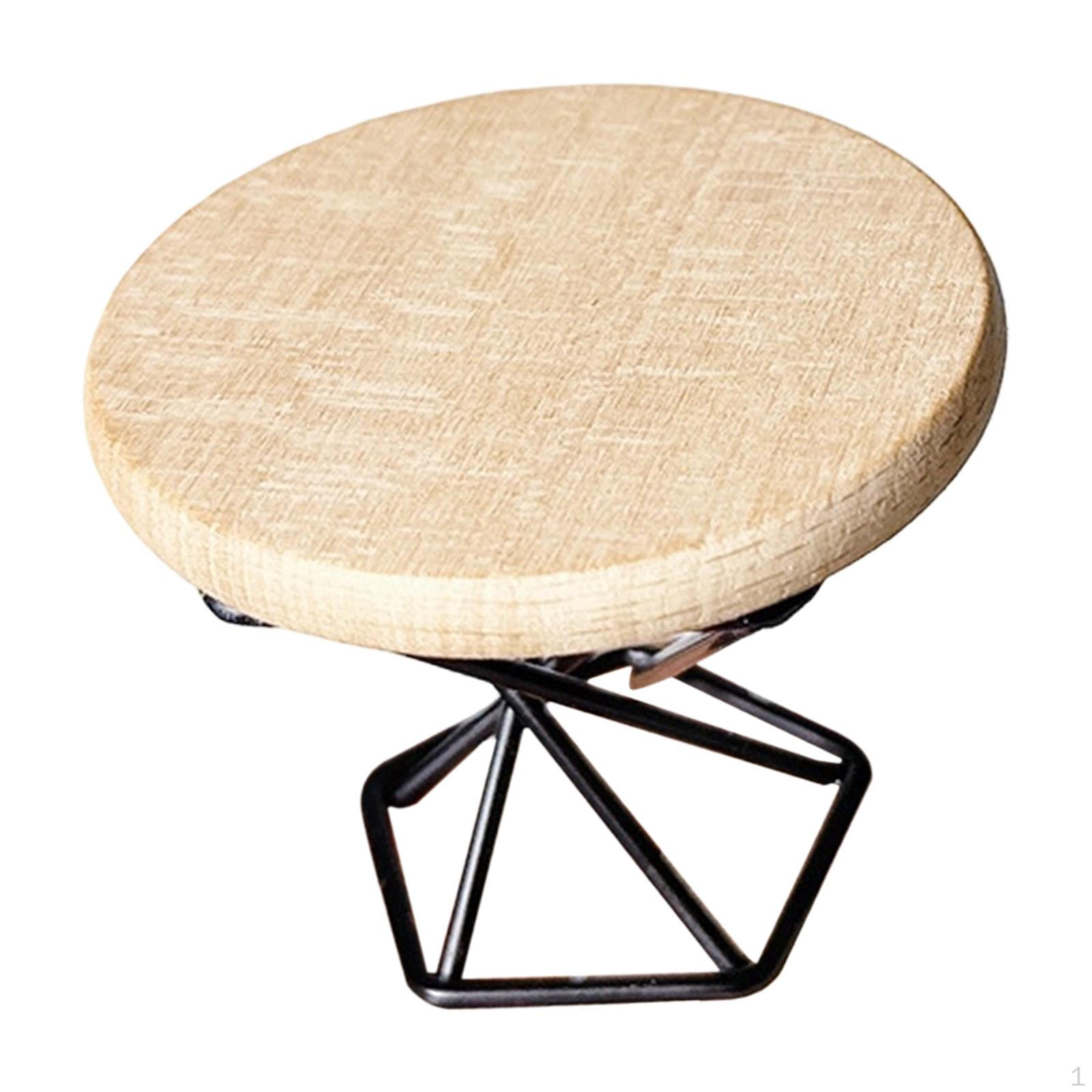 

1/12 Miniature Dollhouse End Table Round Fine Workmanship Ornament Decorative Side Coffe Tea