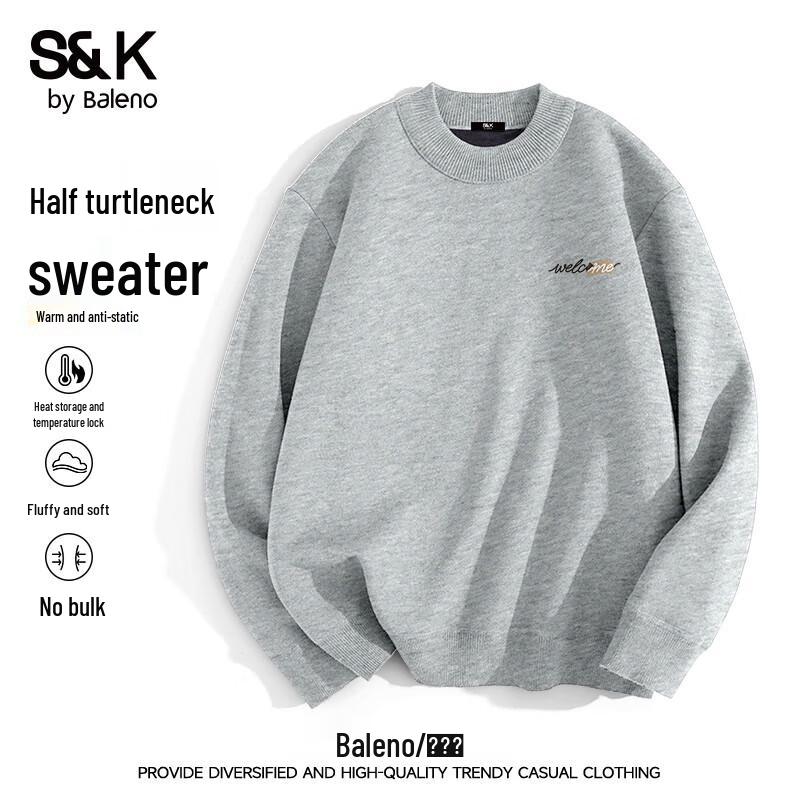 

Baleno Men s S&K Heavyweight Fleece-Lined Semi-High Collar Sweater XL