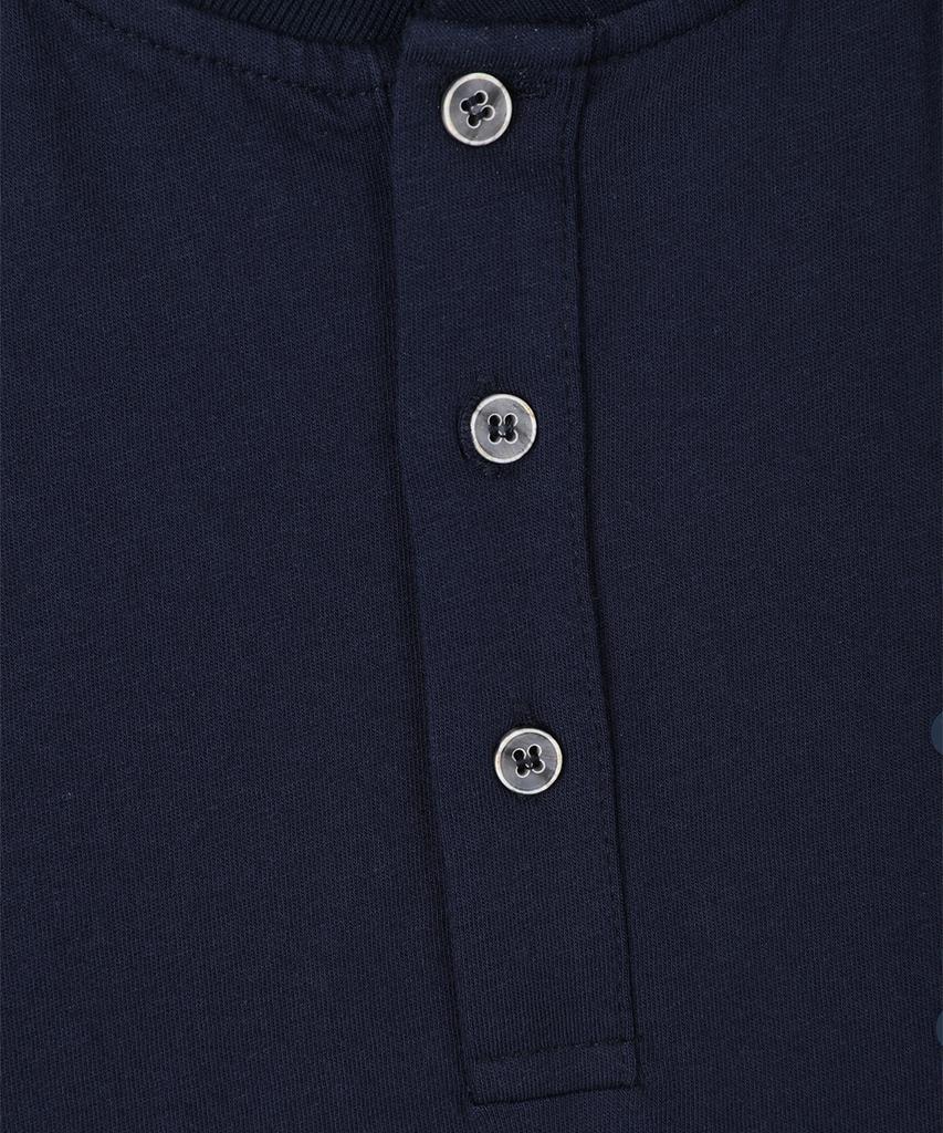 PANICALE P Patch Henley Neck Cotton T-Shirt 3 Colors
