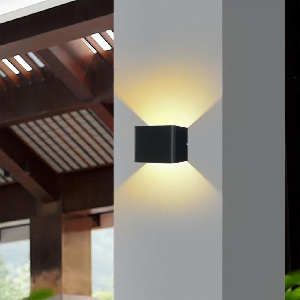 Doersupp 2X Warm White Led Wall Lamp COB LED Aluminium Modern Sconce Stair Wall Light Stair Fixture Living Room Bedroom Hotel Art Decor