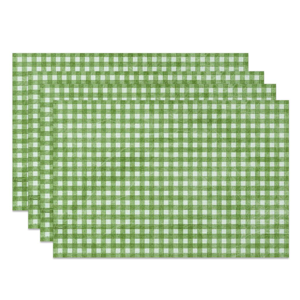 Checkered Pattern Placemats Dining Table Mats Modern Plaid Design for Kitchen Party Office Multiple Colors Washable Durable