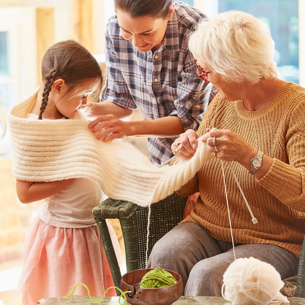 YOKIVE Crochet Bamboo Yarn Gift for and Bowl, Mothers, Grandmothers, Women, 7.1"x3"