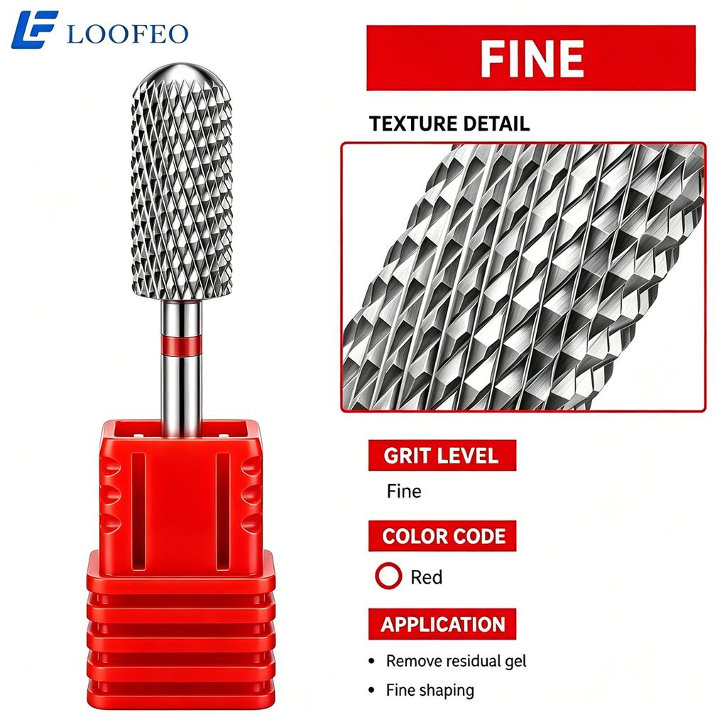 1pc Round Top Cylinder Nail Drill Bit Nail Milling Cutters Stainless Steel Nail Bits for Acrylic Gel Removal Nail Shaping Manicure E File Salon Tool
