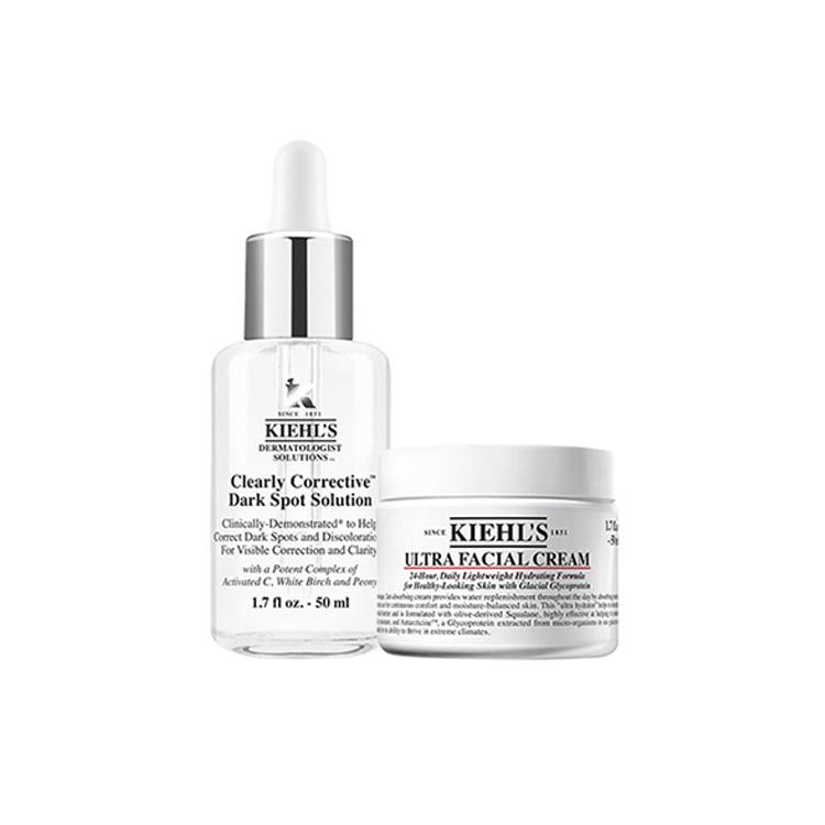 

Kiehl s Clearly Corrective™ Dark Spot Solution And Ultra Facial Cream 2 Piece Set Serum 50ml+Cream 50ml