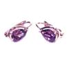 Color Gold Mori Water Drop Egg Surface Smoke Stone Retro Women'S Personality Earrings Rose Gold Plated Earrings
