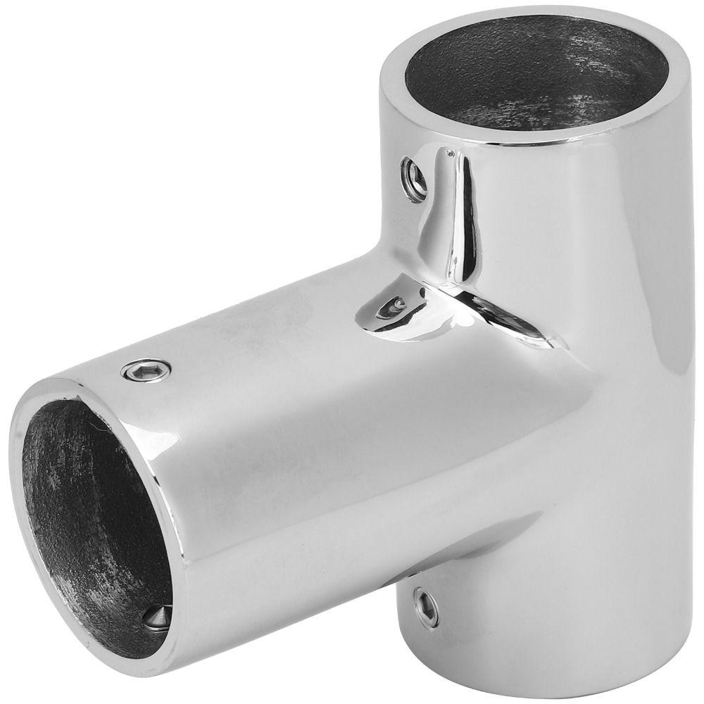 Polished Pipe Connector 90 Degree Marine Pipe Connectors  Marine Yacht Boat Deck Railing