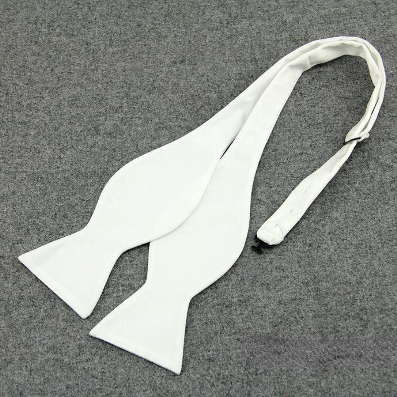 1Pc Men's Classic Solid Bow Ties Self Tie Adjustable Business Wedding Papillon for Men Accessories