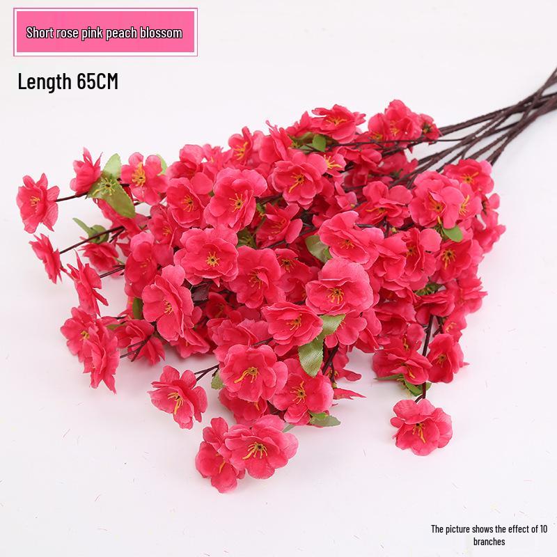 Silk Peach, Plum, and Cherry Blossom Arrangement – Indoor Floor Decoration