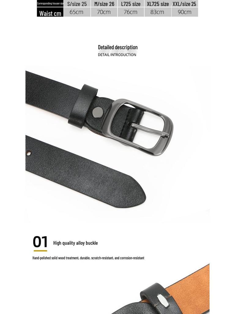 Women's Genuine Leather Pin Buckle Waist Belt - Korean Trendy Style