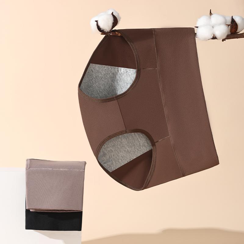 Baumwoll-Damenunterwäsche mit hohem Bund, auslaufsichere Menstruationshosen, breiter Perioden-Slip, physiologische Übergröße M-4XL, Damen-Slips