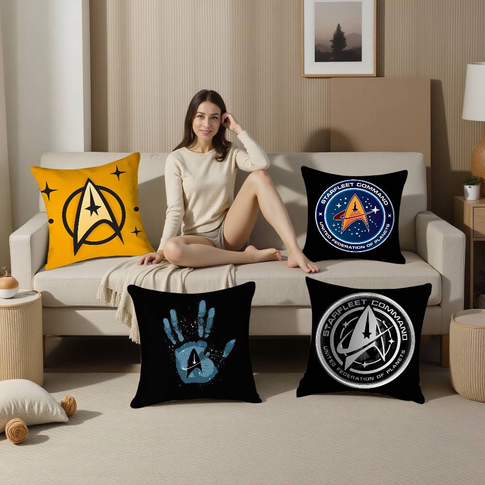 S-Star T-Trek Ship Movie Pillow Case Plush Fabric Soft Double Sided Print Sofa Cushion Cover Throw Pillow Covers