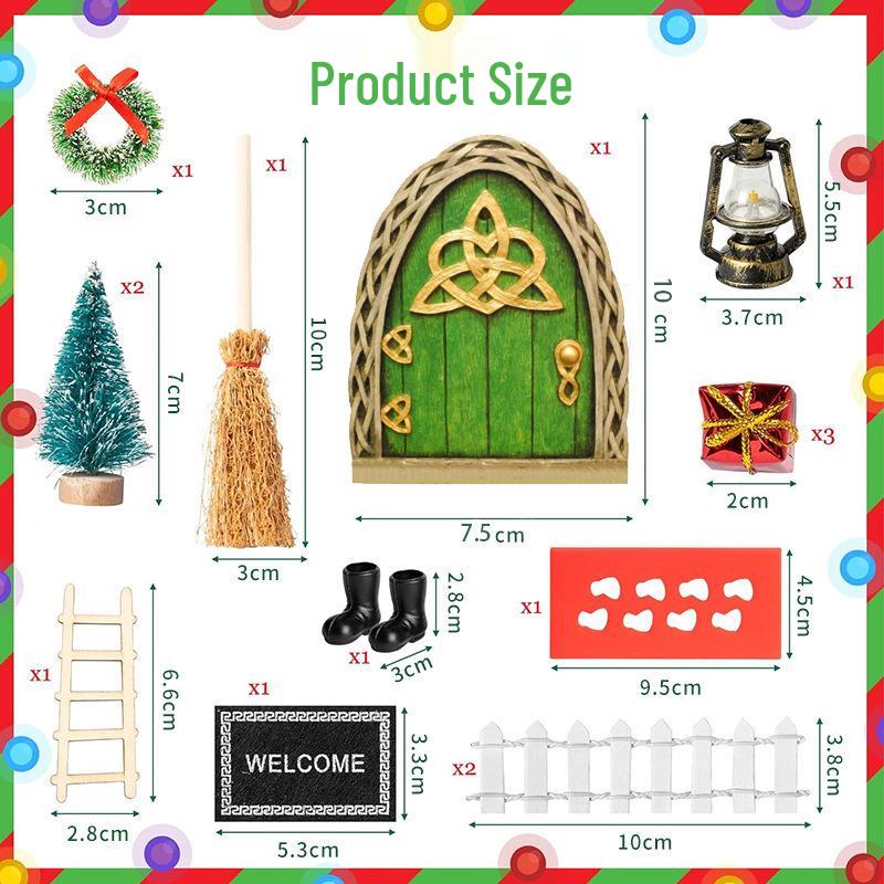 Retro Christmas Miniature Dollhouse Decorations