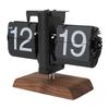Digital   Desk Clock 12 Hours Battery Powered Retro Mechanical Auto   Down Clock with Wood Base for Living Room