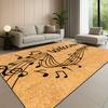 Music Theme Welcome Doormat, Musical Notes Non-Slip Entryway Rug, Durable Washable Floor Mat for Home and Patio