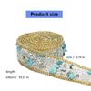 652F 1.1Yard Rhinestones Ribbon for Crafting Embellishment Sparkling Rhinestones Ribbon for Birthday Wedding Cake Decoration