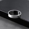 Men's Trendy Titanium Steel Silver Ring - Simple, Smooth, Cold Style Index Finger Ring
