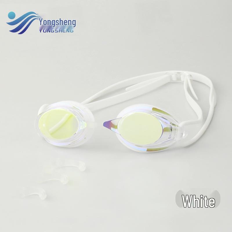 Colorful HD Electroplated Unisex Swimming Goggles - Waterproof, Anti-Fog, Small Frame, Comfortable for Diving and Training