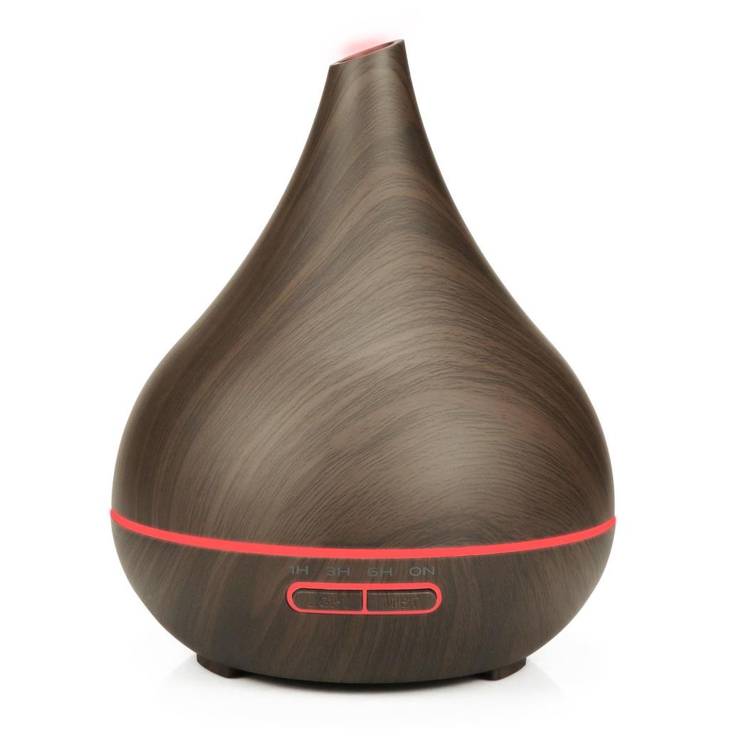 Wood Grain Aroma Diffuser & Humidifier with Small Spout - Indoor Air Purifier Atomizer.