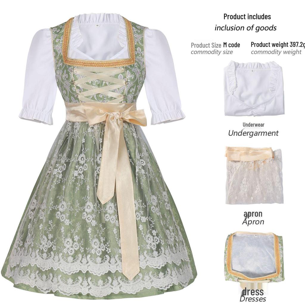 Bavarian Oktoberfest Women's Costume Set - Halloween Carnival Outfit