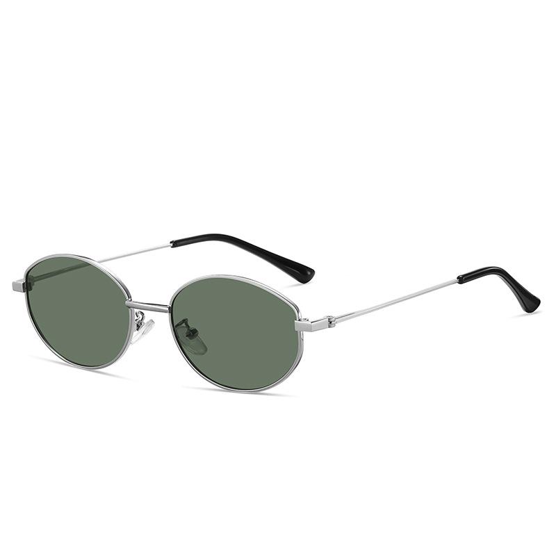 Unisex Fashion Steampunk Small Frame Metal Oval Sunglasses Sun Glasses Men's Shades Polarized Mirror Glasses Sunglasses