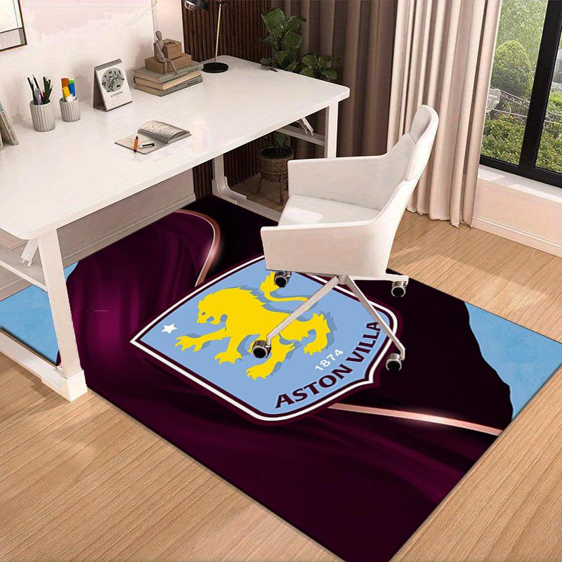 Aston Villa Crest Design Area Rug for Office, Chair Rug, Decorative Carpet Livingroom Mat, Large Size Fan gifts Christmas gifts
