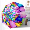 1 Stück bunte Luftballons Mandala Automatischer Faltregenschirm - Tragbares faltbares Design, 8-Speichen-Eisenrahmen, Strapazierfähiges Gewebe yy251125191