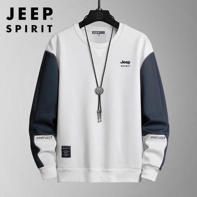 JEEP SPIRIT Men's Round Neck Casual Sweatshirt