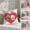 Cartoon Bubu & Dudu Lovely Pillow Case Anti-dustmite Pillowcase Invisible Zipper Silky Short Plush Sofa Cushion Cover