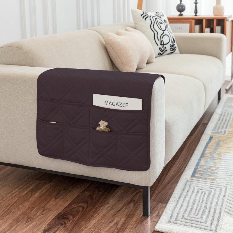 Uniwersalna ultradźwiękowo wytłaczana podkładka podłokietnika z miejscem do przechowywania na sofy nowoczesne minimalistyczne na każdą porę roku