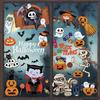 Halloween Witch & Mummy Window Stickers for Family Party & Shop Decoration