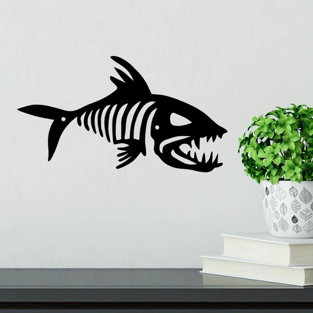 Bonefish Fish Skeleton Metal Wall Art Indoor Outdoor Plaque Transform Your Spaces with This Bonefish Plaque Ideal Foroutdoor Use