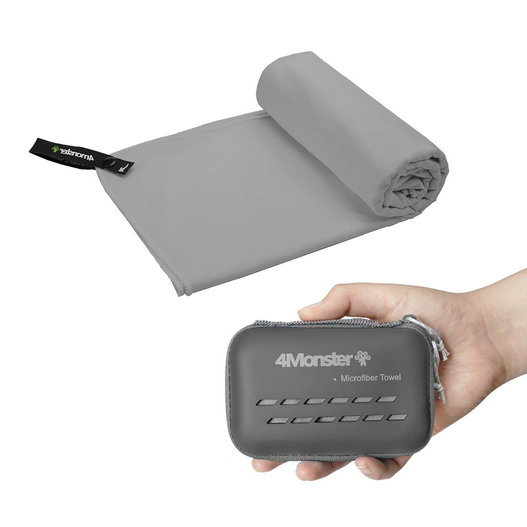 4Monseuteo Microfiber Towel L Gray