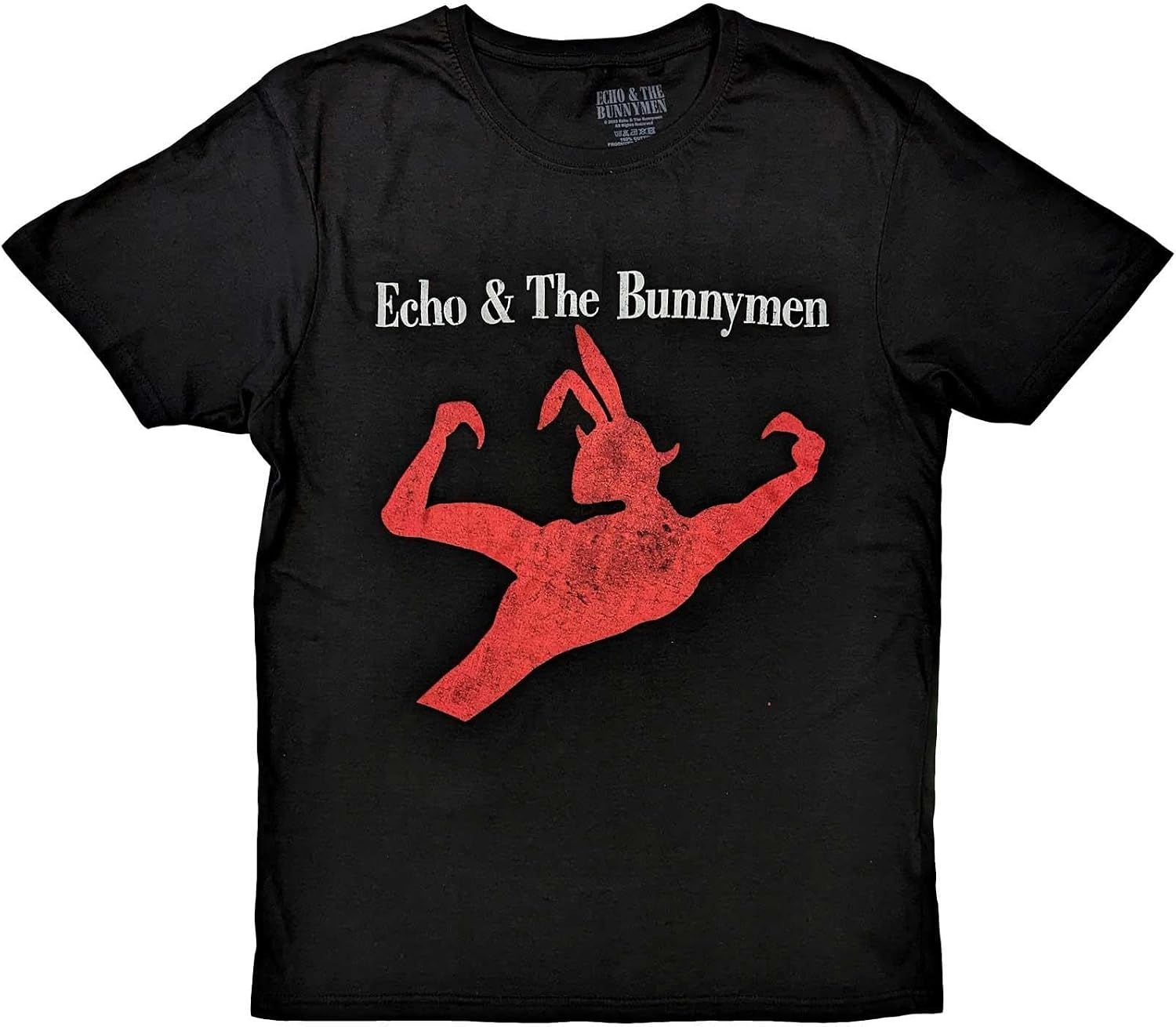 Echo Bunnymen Band Logo Red Bunny Devil T-shirt XXL