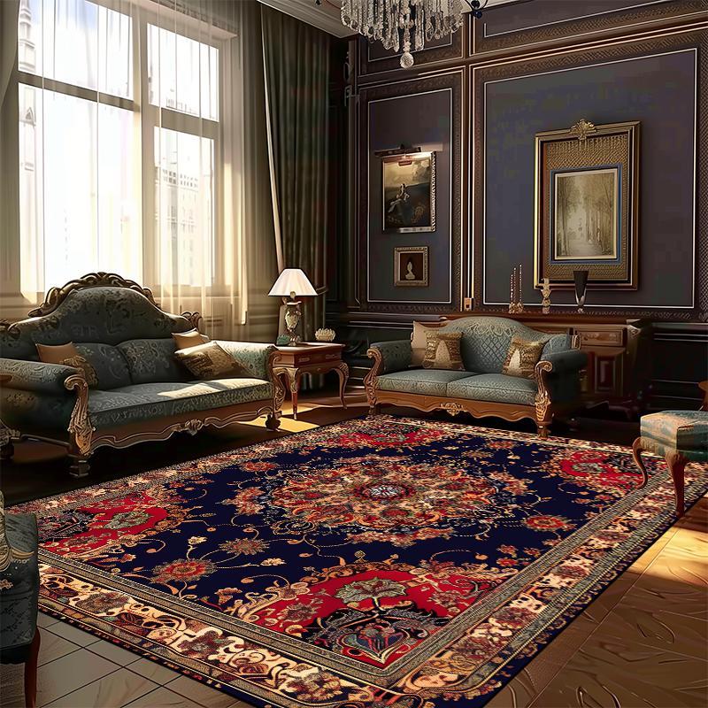 Persian Style Rugs for Living Room Decoration Carpet Large Area Bedroom Anti-slip Floor Mat Washable Lounge Rug Customized Size