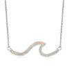 wih women's wave necklace exquisite necklace simple personality necklace