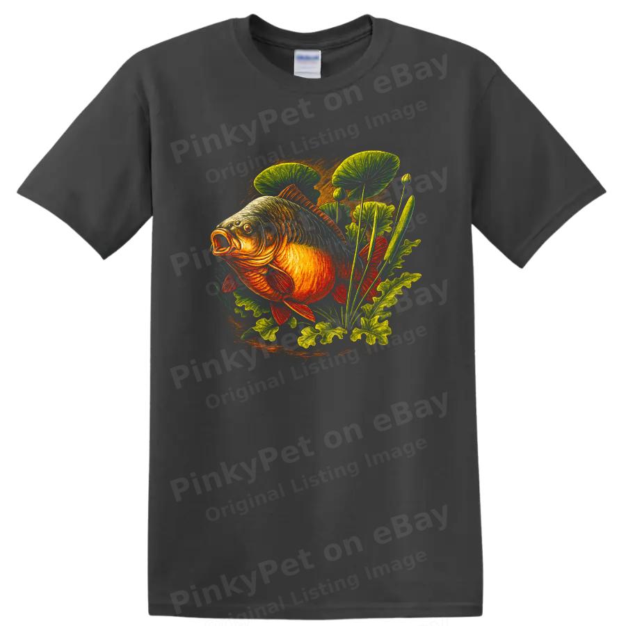 Fish Art T Shirt Vintage Style Fishing Tee Nature Lover Gift Fishing Enthusiast