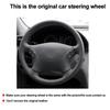 Hand Sewing Car Steering-Wheel Cover Black Beige Gray Wrap For Mercedes Benz W203 C-Class 2001 2002 2003 2004 2005 2006 2007