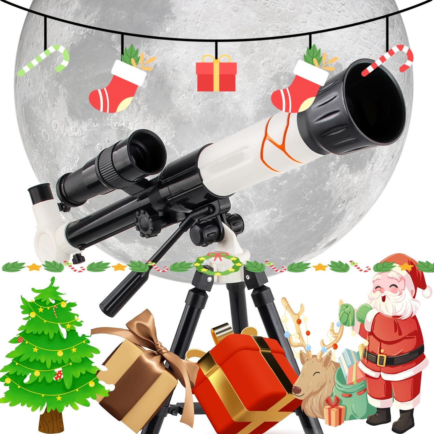 

Астрономический телескоп, портативный монокуляр для образовательных целей, большой объектив 80 мм, 40-кратное увеличение, ручная фокусировка, наблюдение за звездами и исследование космоса белый