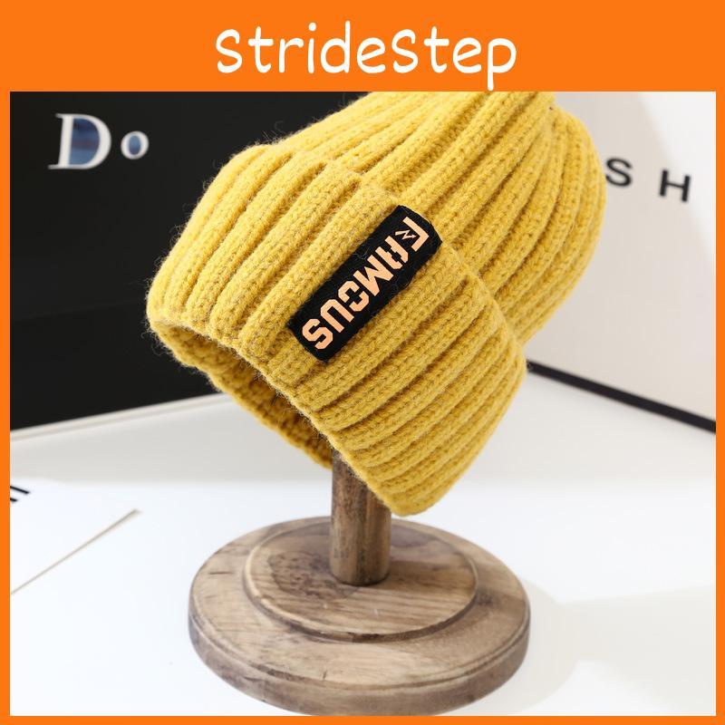 Knitted Winter Hat Women Korean Style Warm Letter For Casual Daily Wear