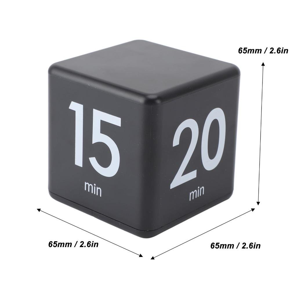 Schwerkraftsensor Flip Timer Schwarzer Roter Würfel Timer Countdown Timer Kochen Lernen Training Büro