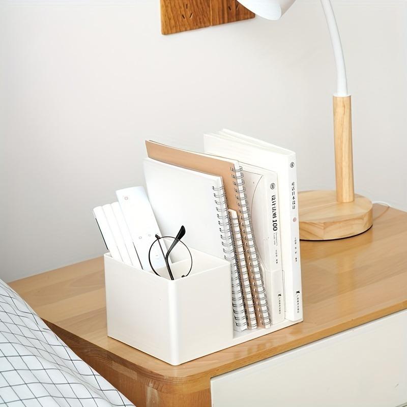 1pc Polishing desktop storage box - spacious folder storage and sorting rack with tension installation - perfect for offices