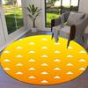 Demon Slayer Art Round Area Rug Carpet Rug For Living Room Bedroom Sofa Playroom Decor Nonslip Floor Mat