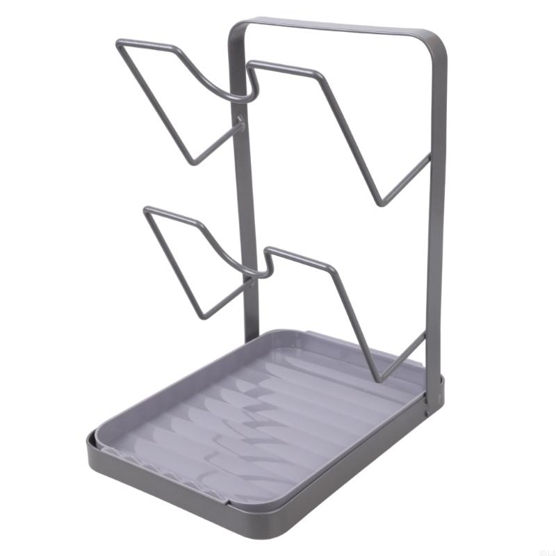 MXLA Pot Lid Stand Wide Base Support Large Lids Thick Cutting Boards