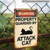 2D Flach, 1 Stück Vorsicht vor der schwarzen Katze Aluminium Kunstschild, Perfekt für Eine Lustige Wanddekoration für Außenbereiche, Wohnzimmer, Schlafzimmer, Badezimmer, Zuhause