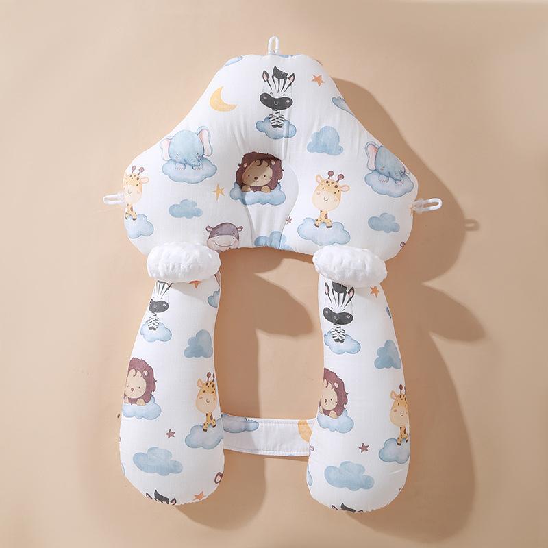 Anti-startle baby shaping pillow to prevent head misalignment0-6Months-1Newborn Baby Side Sleeping Comforting and Shaping Pillow