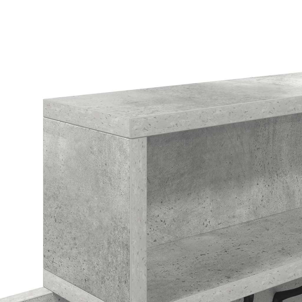Wall mounted nightstand concrete grey 100 x 12 x 43.5 cm