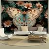 Butterfly Flower Design Digital printing polyester wall tapestry suitable for use in living rooms bedrooms offices bars party