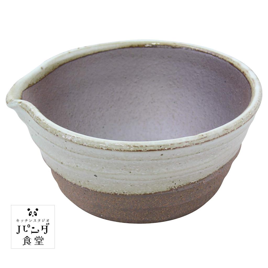 Kitchen Studio Panda Shokudo Combless Mortar and Pestle, White, 9100-0090